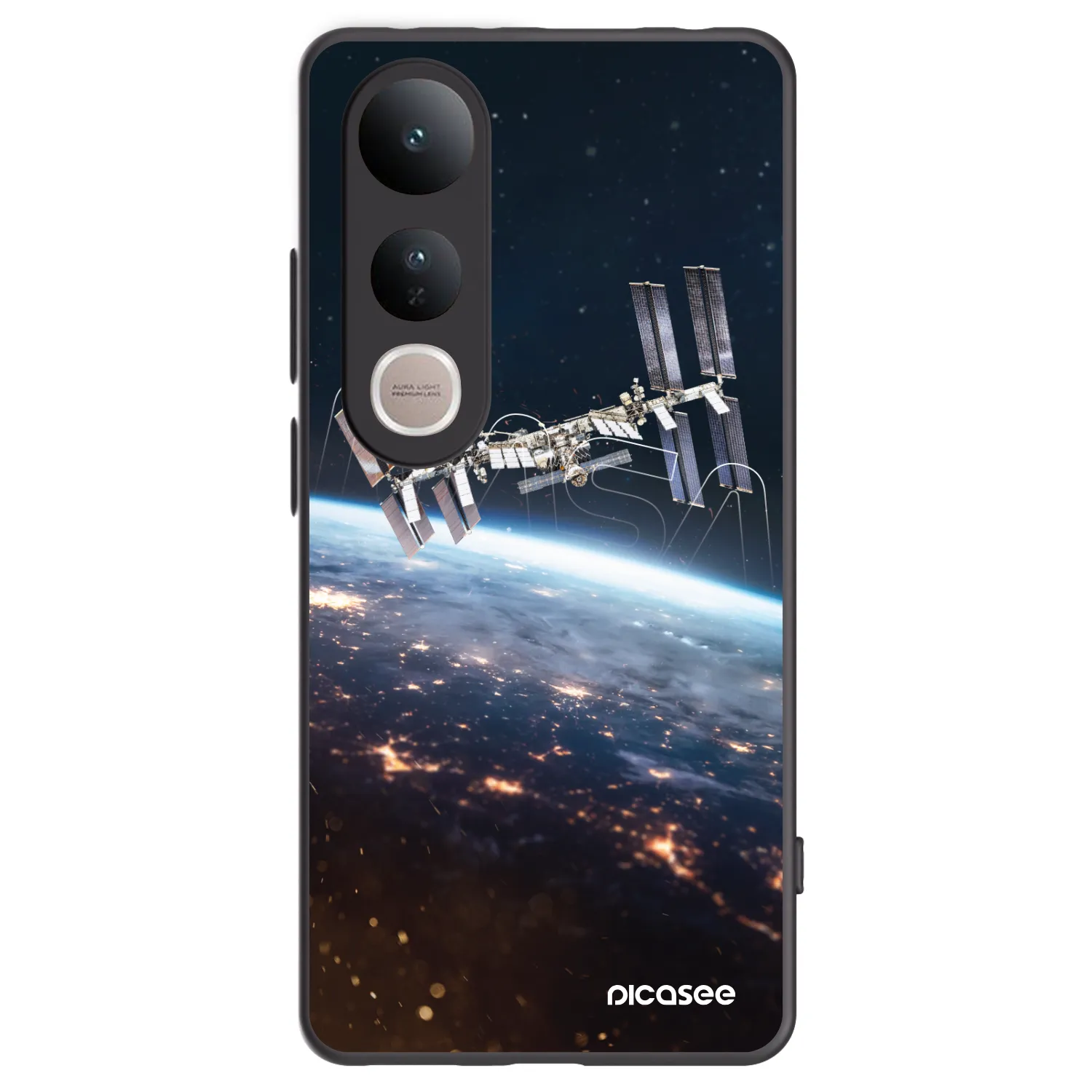 Picasee Μαύρη θήκη σιλικόνης για Vivo V50 Lite 5G - Station