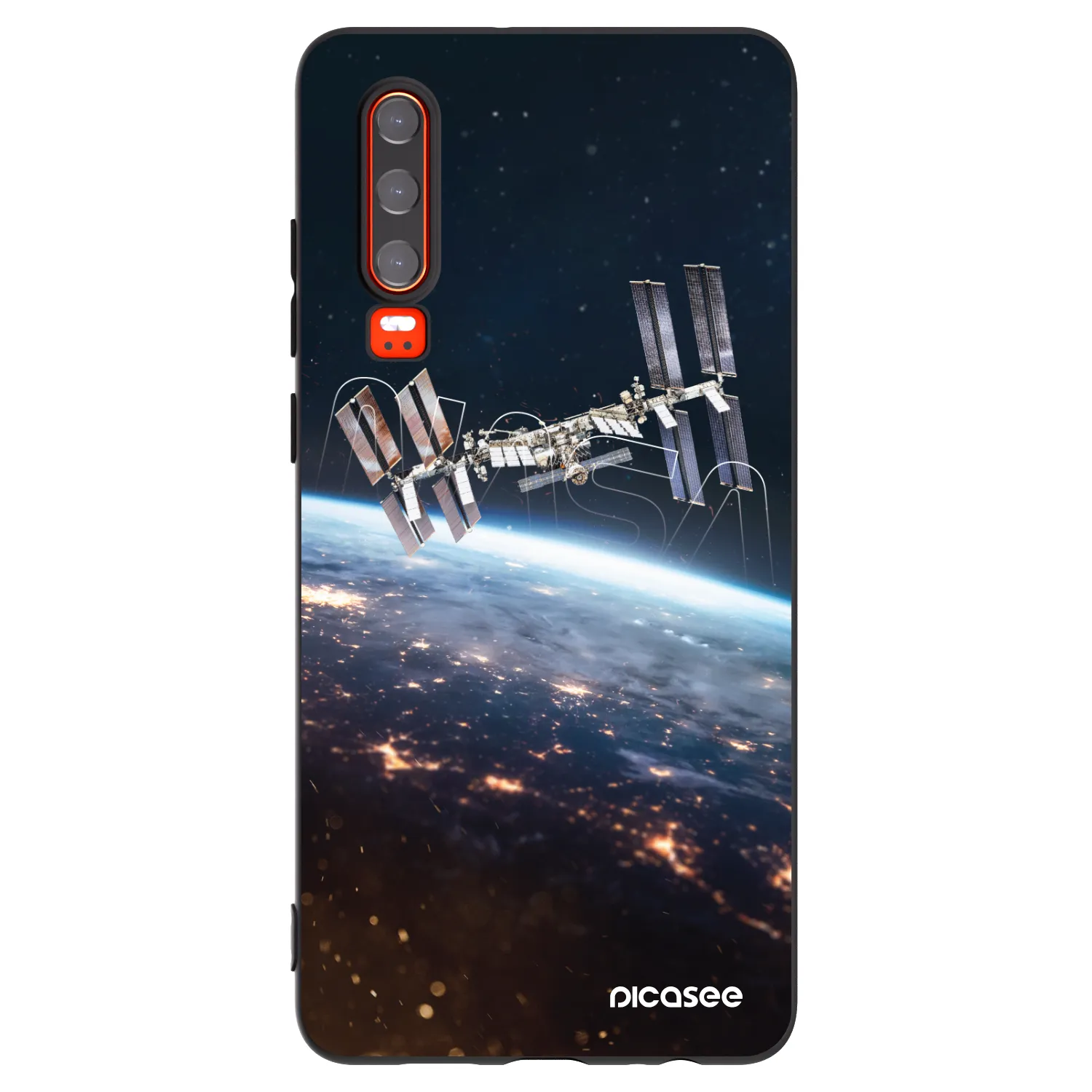 Picasee Μαύρη θήκη σιλικόνης για Huawei P30 - Station