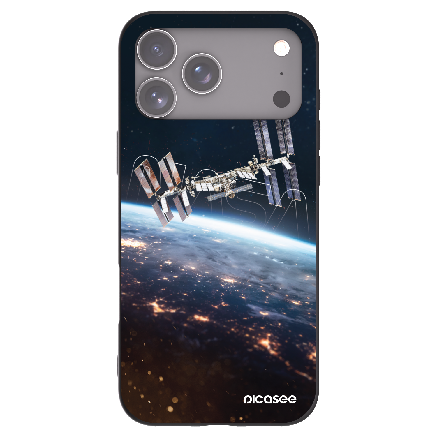 Picasee Μαύρη θήκη σιλικόνης για Apple iPhone 17 Pro Max - Station