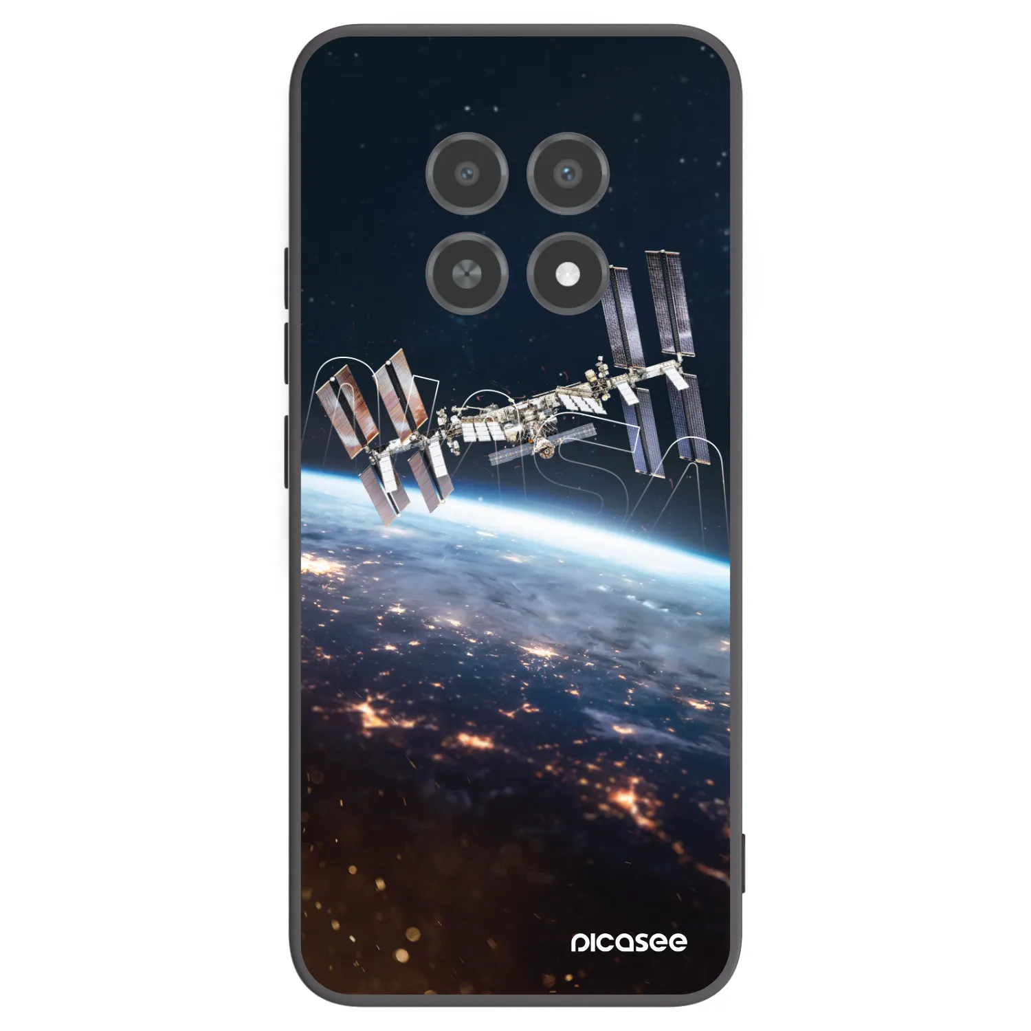 Picasee Μαύρη θήκη σιλικόνης για Realme 12X - Station