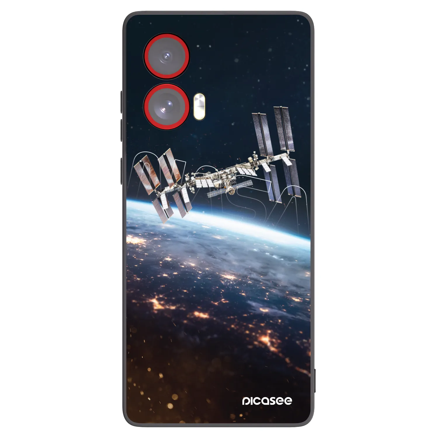 Picasee Μαύρη θήκη σιλικόνης για Motorola Edge 50 Fusion - Station