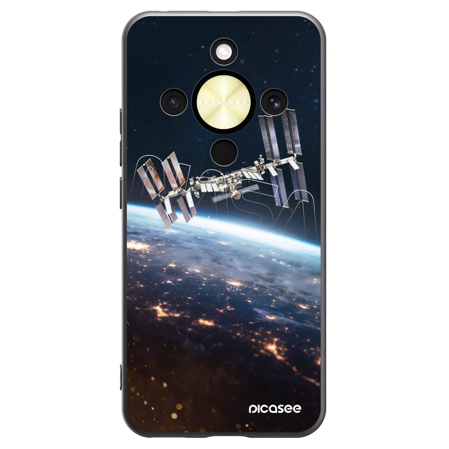 Picasee Μαύρη θήκη σιλικόνης για Honor Magic8 Lite 5G - Station