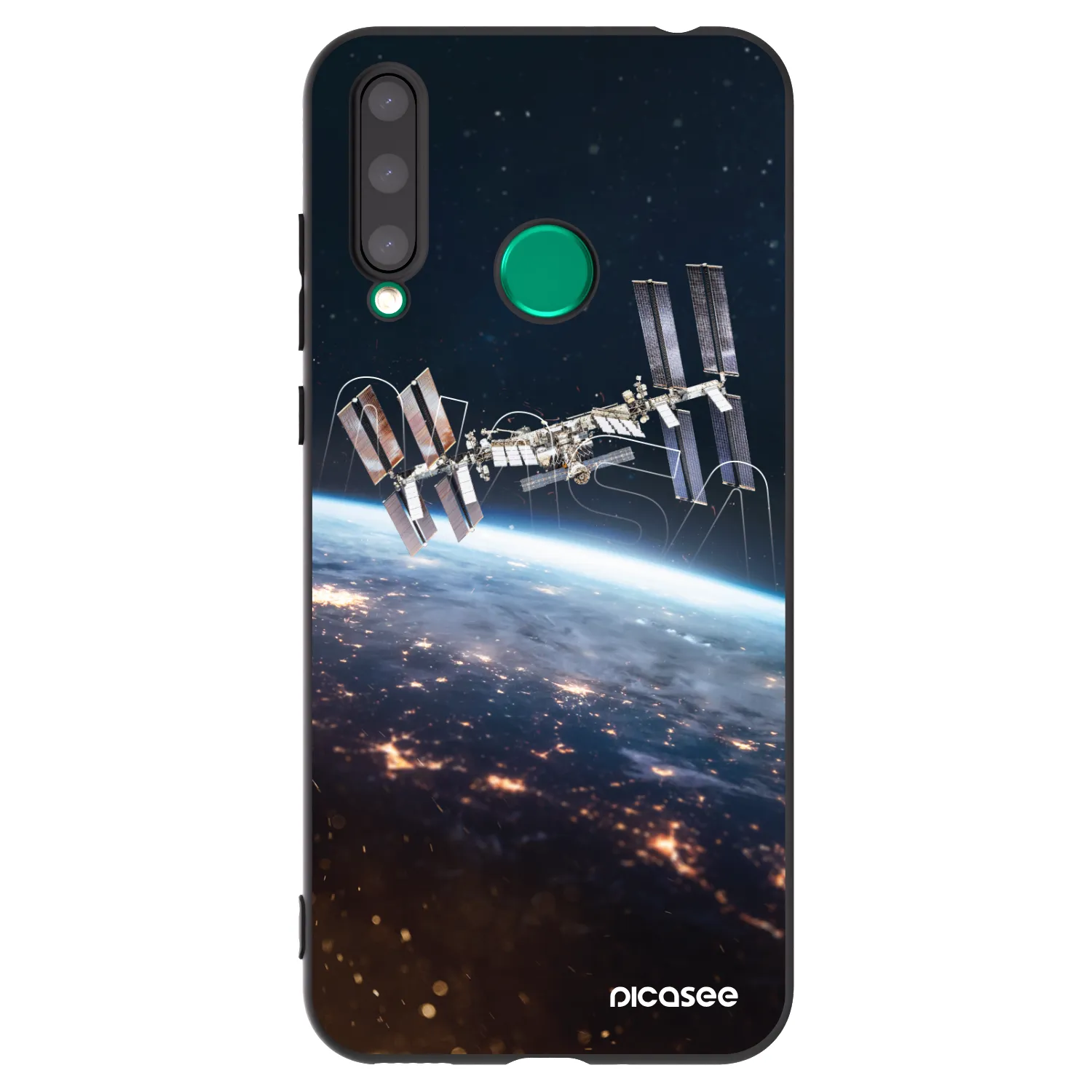 Picasee Μαύρη θήκη σιλικόνης για Honor 20 Lite - Station