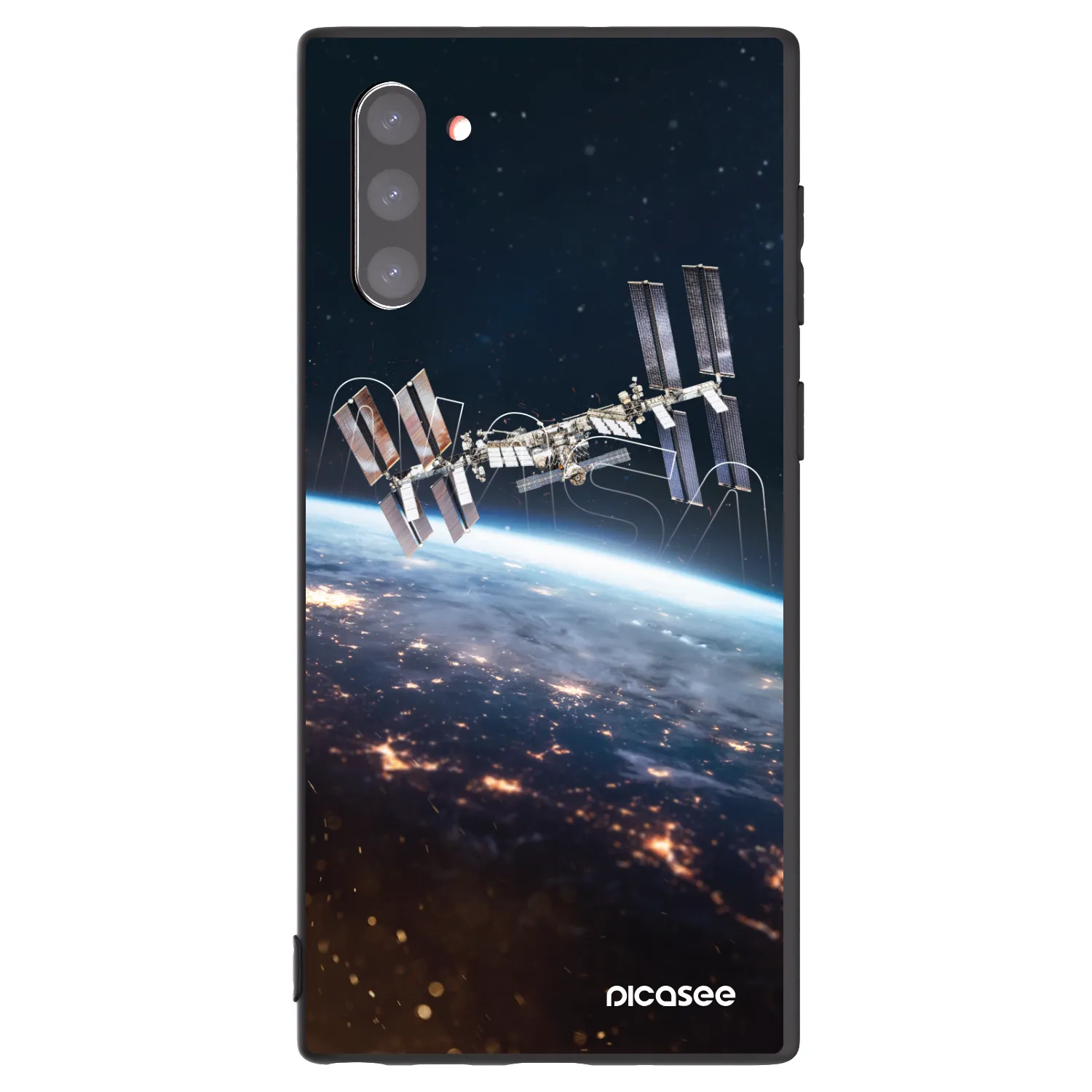 Picasee Μαύρη θήκη σιλικόνης για Samsung Galaxy Note 10 N970F - Station