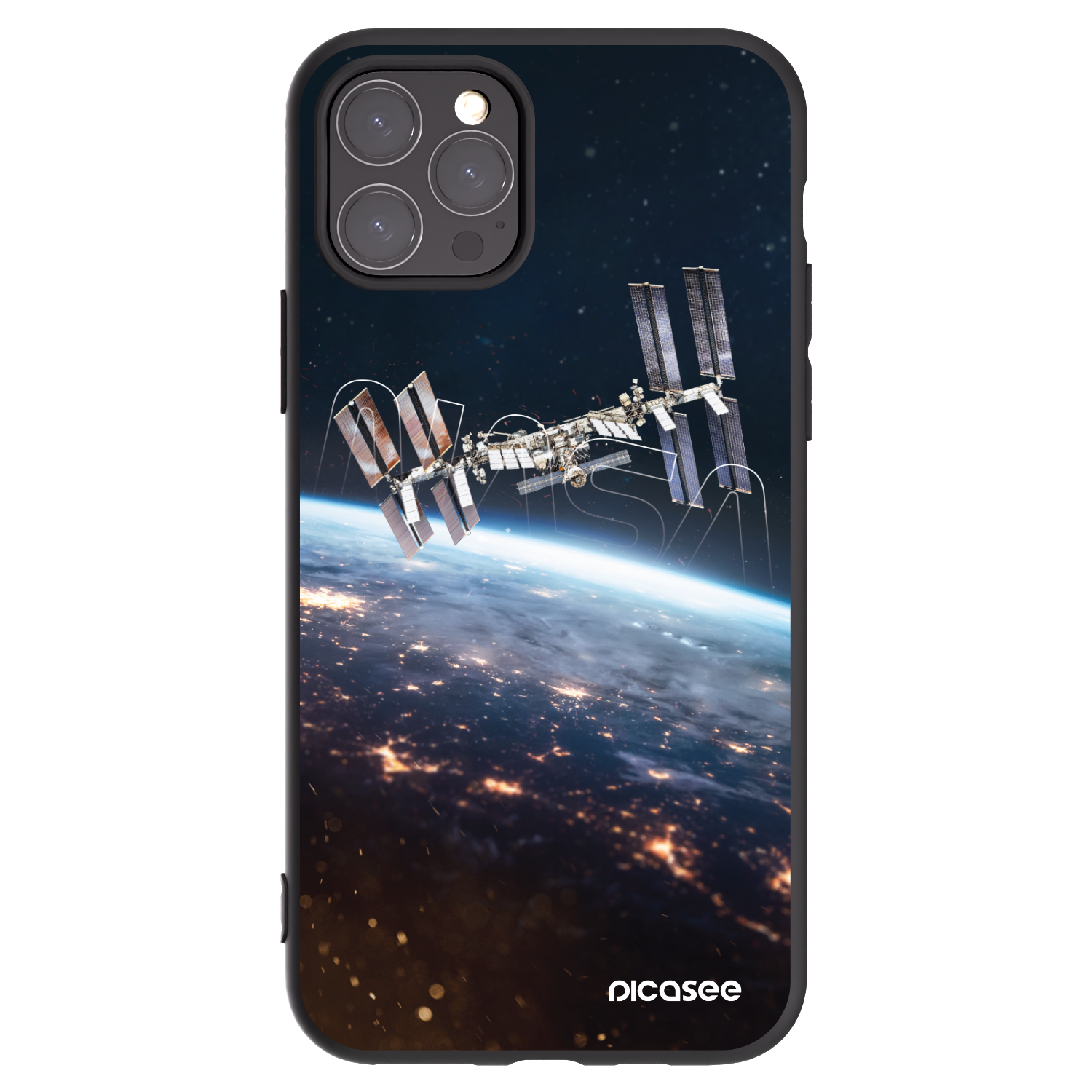 Picasee Μαύρη θήκη σιλικόνης για Apple iPhone 11 Pro - Station