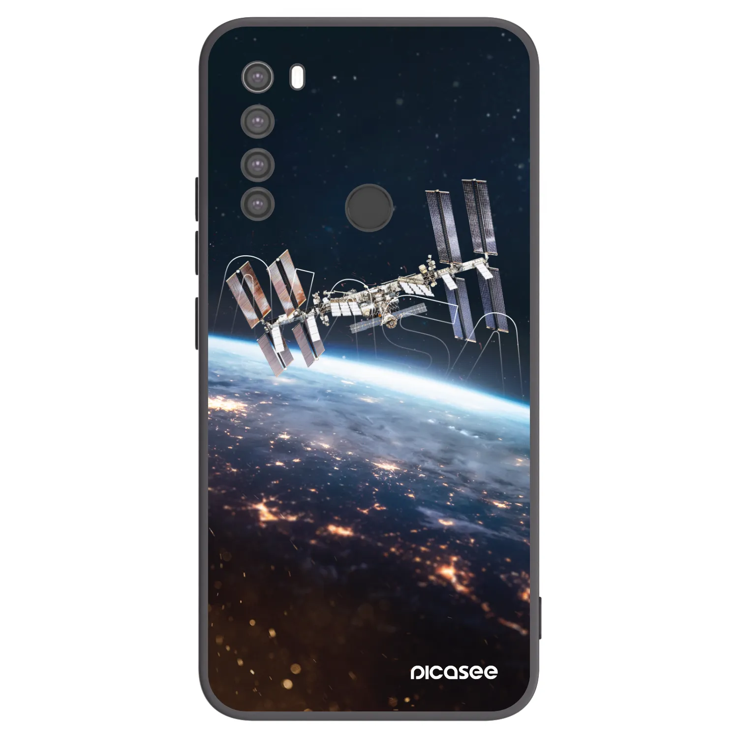 Picasee Μαύρη θήκη σιλικόνης για Xiaomi Redmi Note 8 - Station