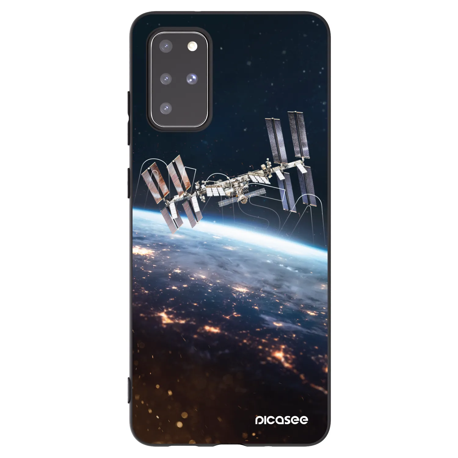Picasee Μαύρη θήκη σιλικόνης για Samsung Galaxy S20+ G985F - Station