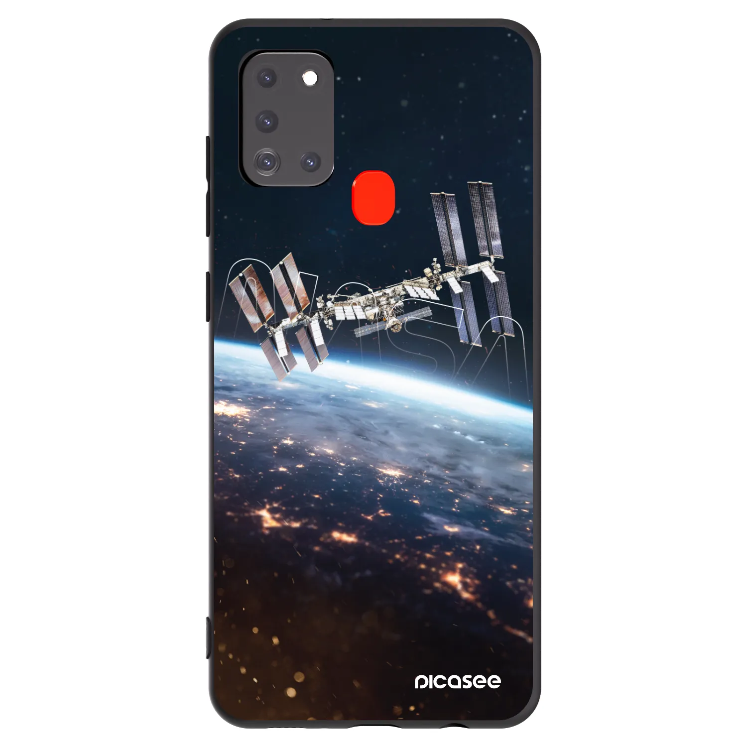 Picasee Μαύρη θήκη σιλικόνης για Samsung Galaxy A21s - Station