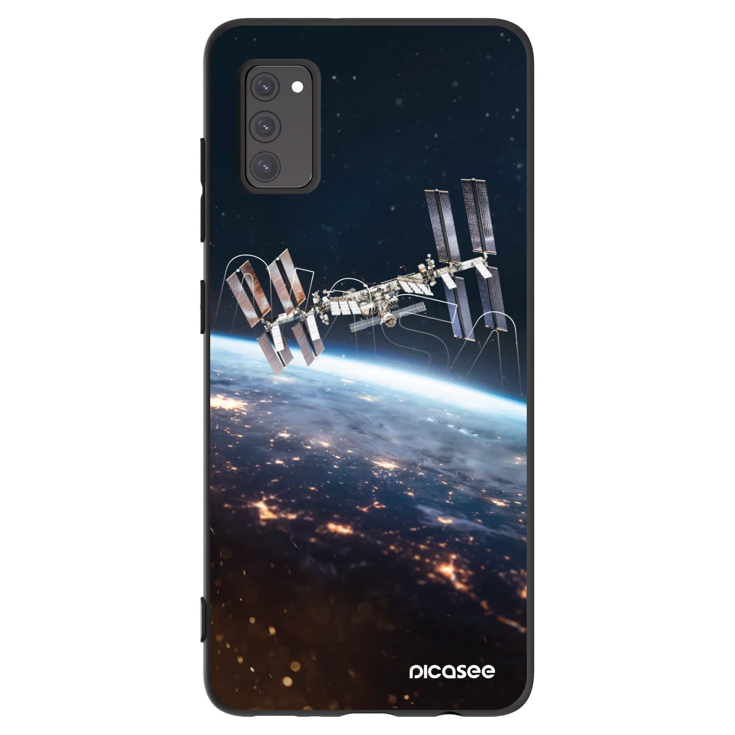 Picasee Μαύρη θήκη σιλικόνης για Samsung Galaxy A41 A415F - Station