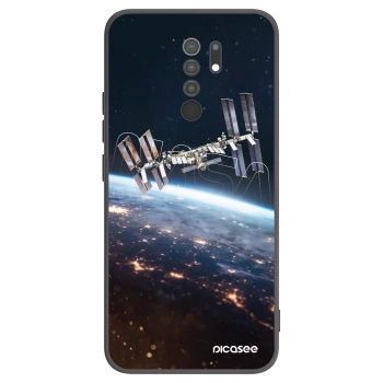 Picasee Μαύρη θήκη σιλικόνης για Xiaomi Redmi 9 - Station