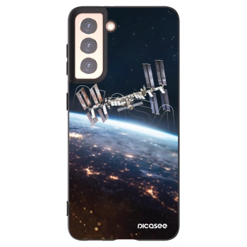Picasee Μαύρη θήκη σιλικόνης για Samsung Galaxy S21 5G G991B - Station
