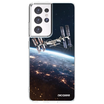 Picasee διαφανής θήκη σιλικόνης Samsung Galaxy S21 Ultra 5G G998B - Station