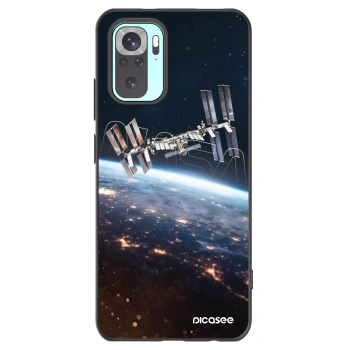 Picasee Μαύρη θήκη σιλικόνης για Xiaomi Redmi Note 10 Pro - Station
