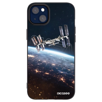 Picasee Μαύρη θήκη σιλικόνης για Apple iPhone 14 Plus - Station