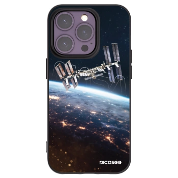 Picasee Μαύρη θήκη σιλικόνης για Apple iPhone 14 Pro - Station