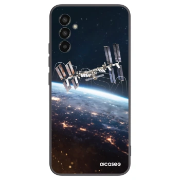 Picasee Μαύρη θήκη σιλικόνης για Samsung Galaxy M13 M135F - Station