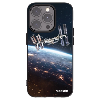 Picasee Μαύρη θήκη σιλικόνης για Apple iPhone 15 Pro - Station