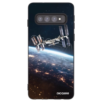 Picasee Μαύρη θήκη σιλικόνης για Samsung Galaxy S10 G973 - Station