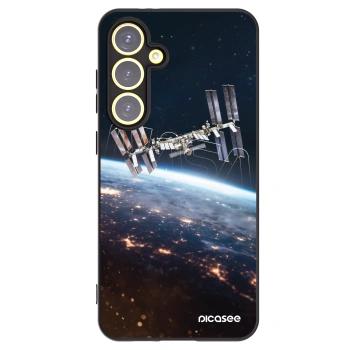 Picasee Μαύρη θήκη σιλικόνης για Samsung Galaxy S24 FE S721B - Station