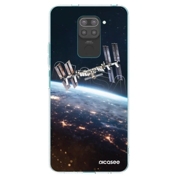 Picasee Μαύρη θήκη σιλικόνης για Xiaomi Redmi Note 9 - Station