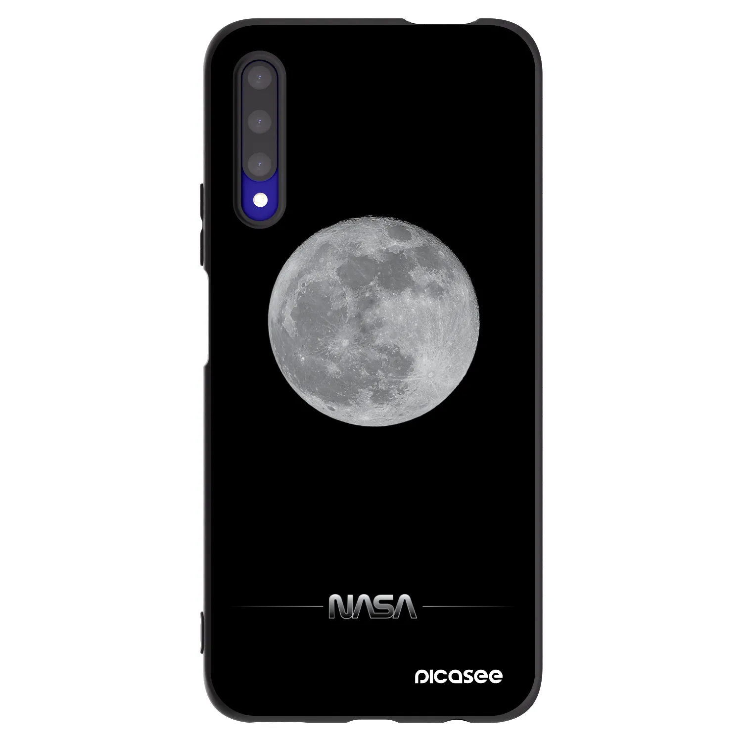 Picasee Μαύρη θήκη σιλικόνης για Honor 9X Pro - Moon Minimal