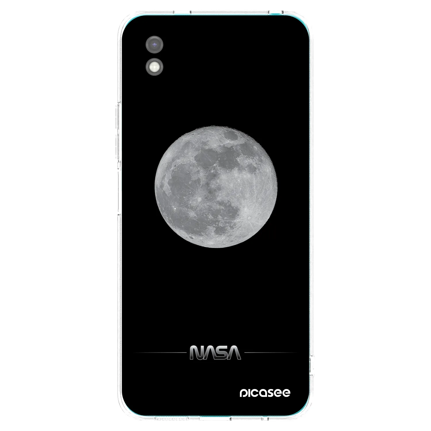 Picasee Μαύρη θήκη σιλικόνης για Xiaomi Redmi 9A - Moon Minimal