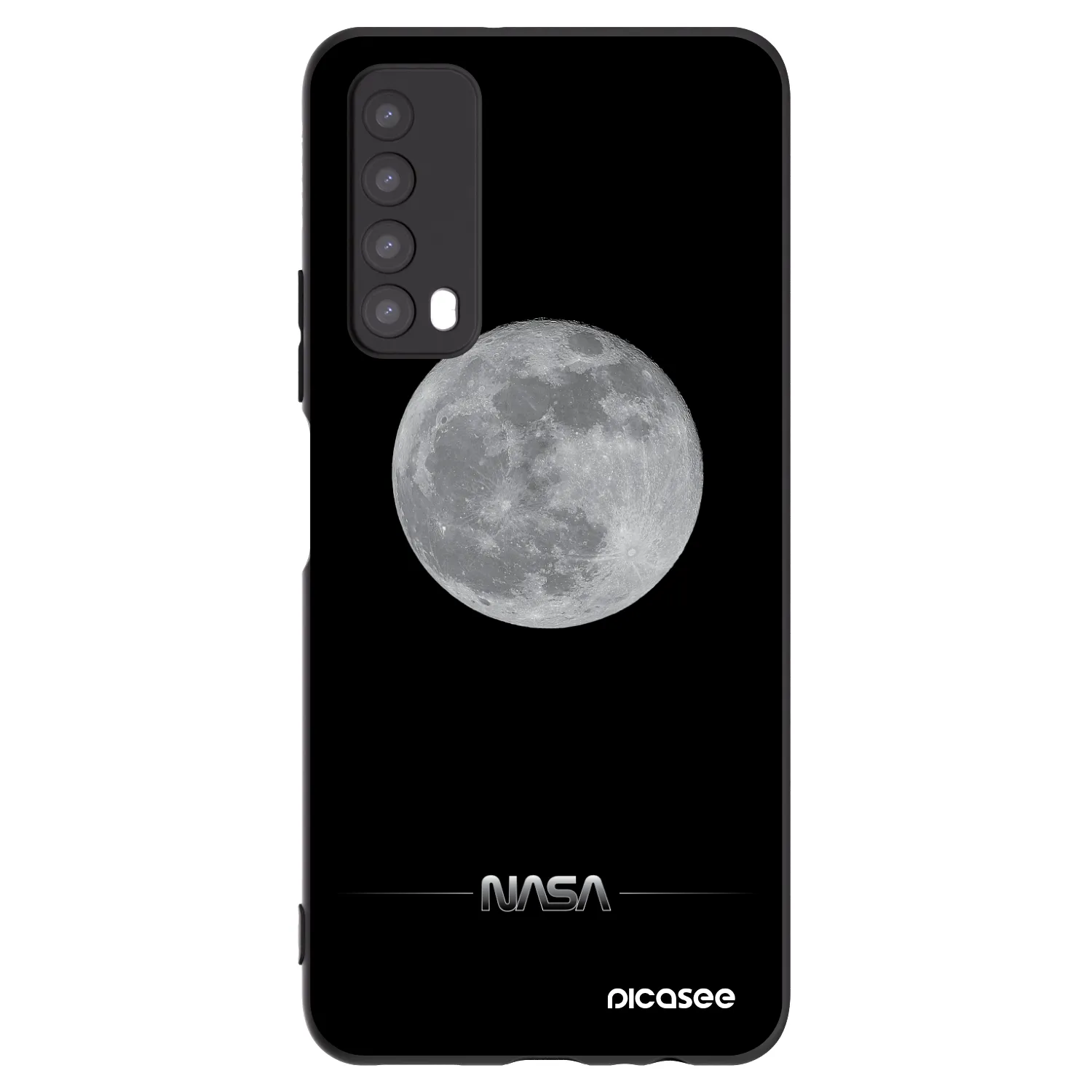 Picasee Μαύρη θήκη σιλικόνης για Huawei P Smart 2021 - Moon Minimal