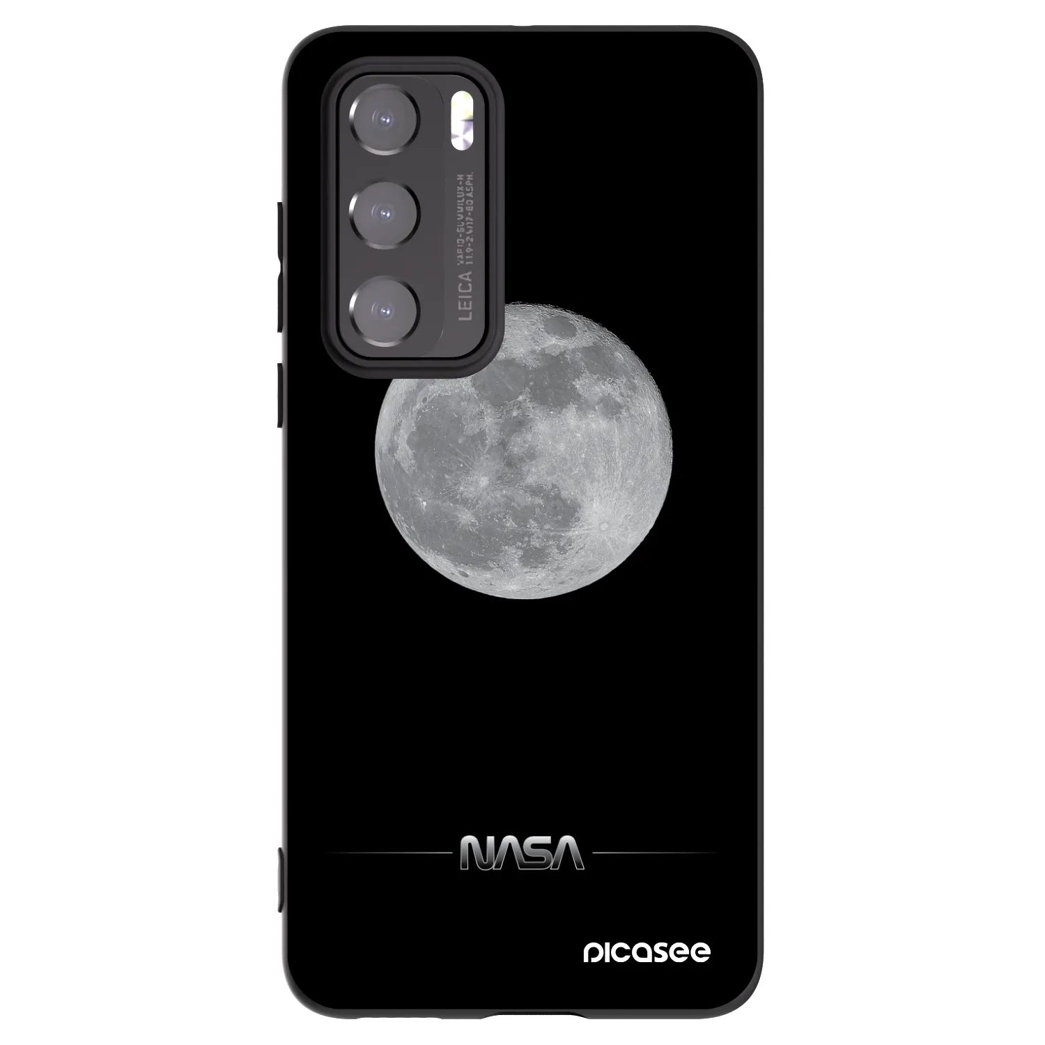 Picasee Μαύρη θήκη σιλικόνης για Huawei P40 - Moon Minimal