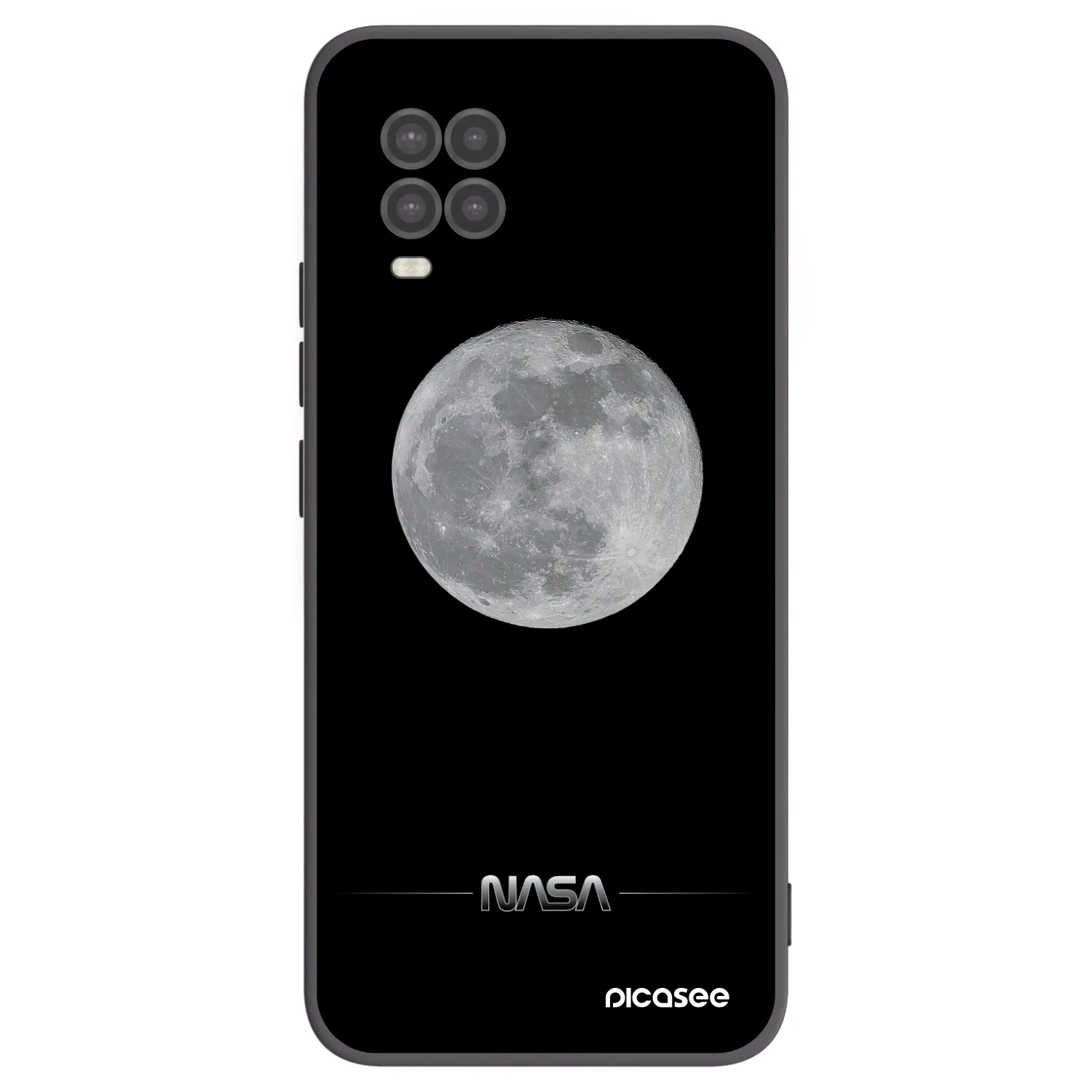 Picasee Μαύρη θήκη σιλικόνης για Xiaomi Mi 10 Lite - Moon Minimal