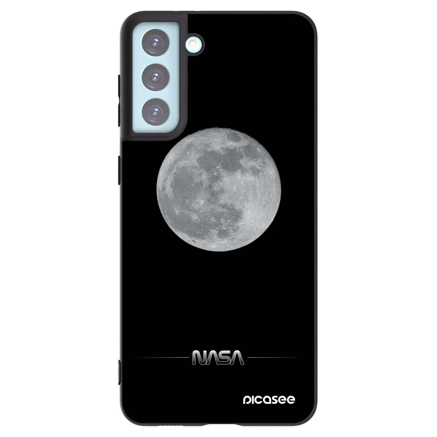 Picasee Μαύρη θήκη σιλικόνης για Samsung Galaxy S21+ 5G G996F - Moon Minimal