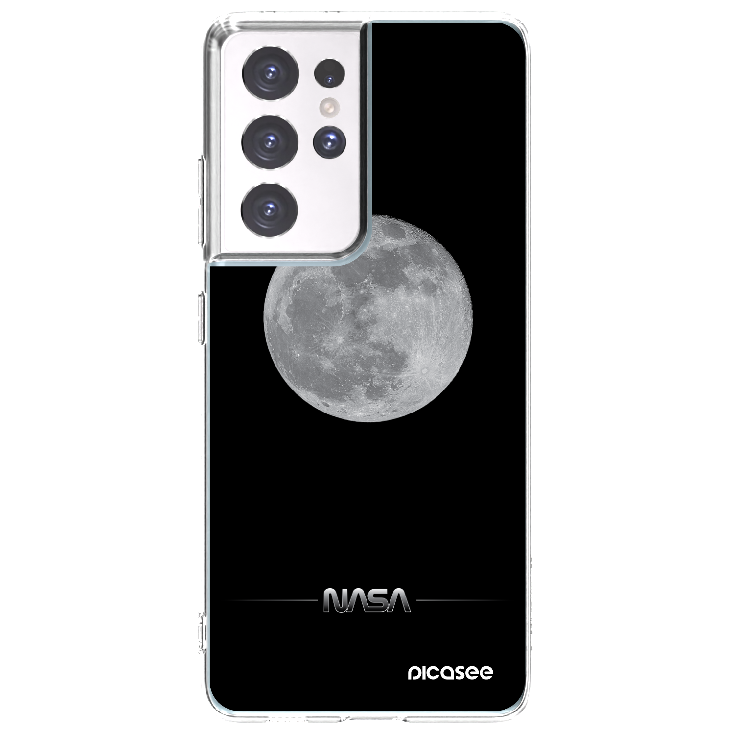 Picasee διαφανής θήκη σιλικόνης Samsung Galaxy S21 Ultra 5G G998B - Moon Minimal