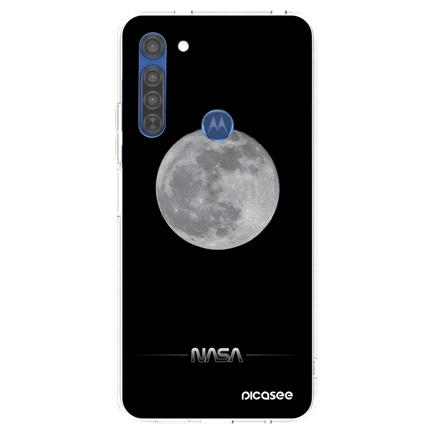 Picasee διαφανής θήκη σιλικόνης Motorola Moto G8 - Moon Minimal
