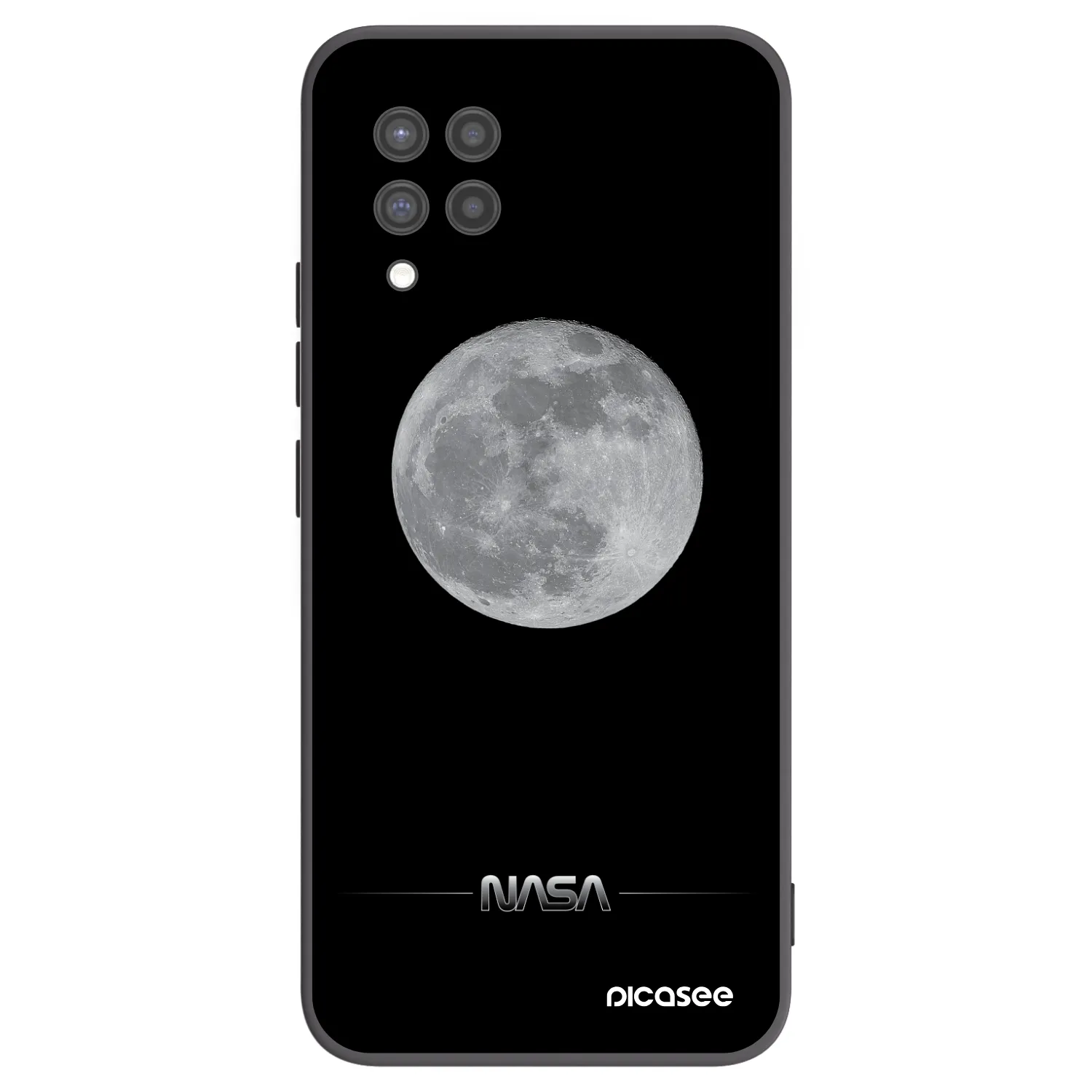 Picasee Μαύρη θήκη σιλικόνης για Samsung Galaxy A42 A426B - Moon Minimal