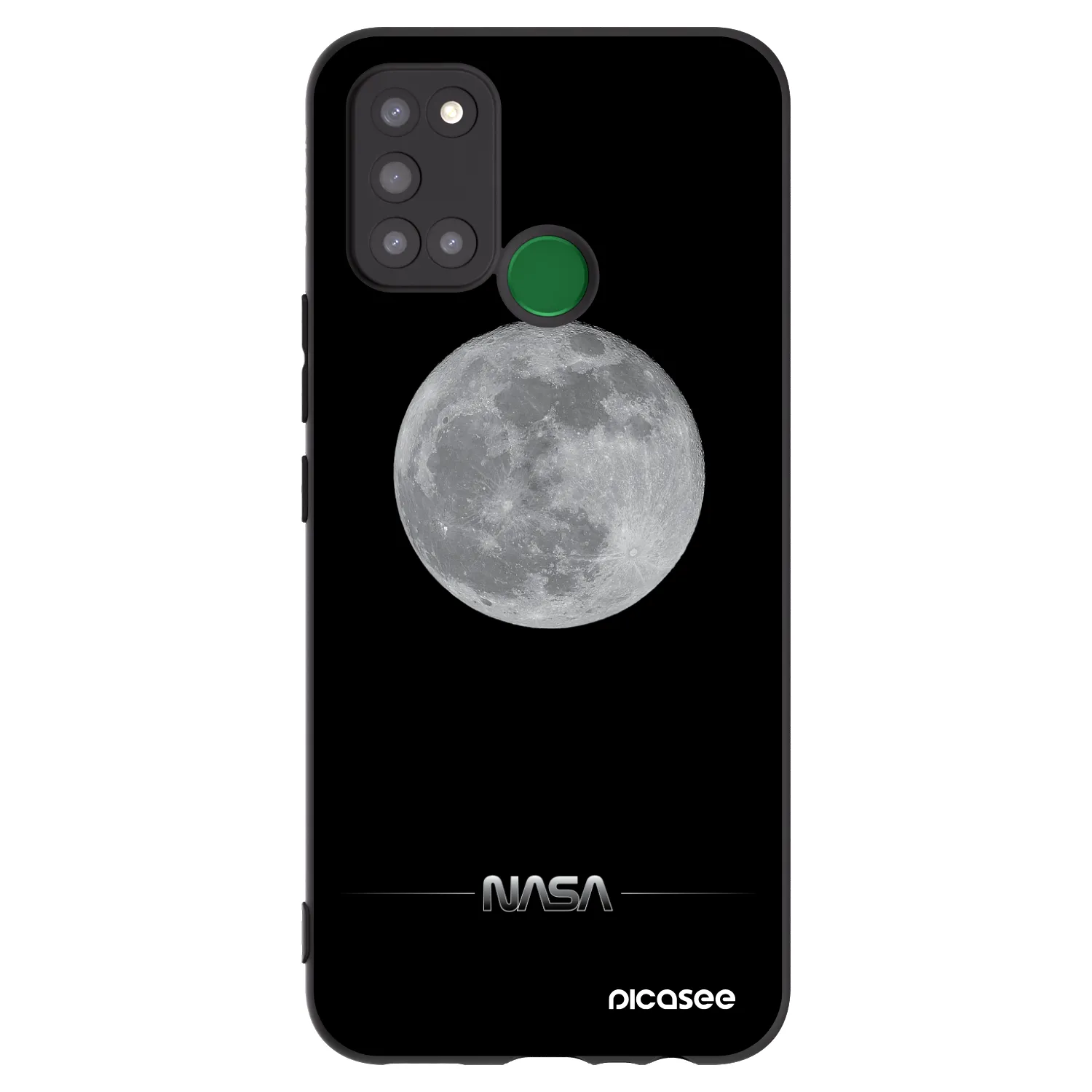 Picasee Μαύρη θήκη σιλικόνης για Realme 7i - Moon Minimal