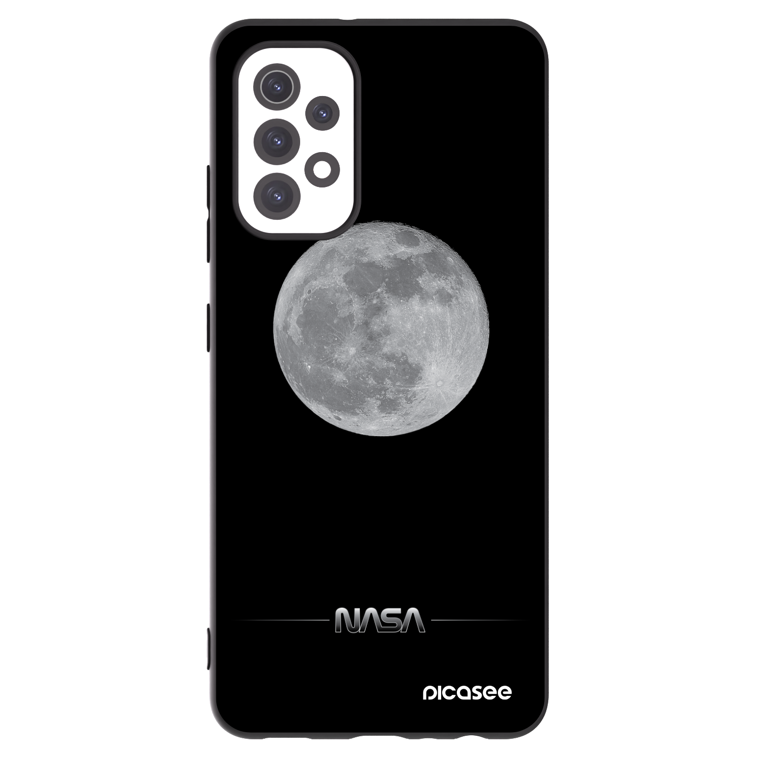 Picasee Μαύρη θήκη σιλικόνης για Samsung Galaxy A32 5G A326B - Moon Minimal