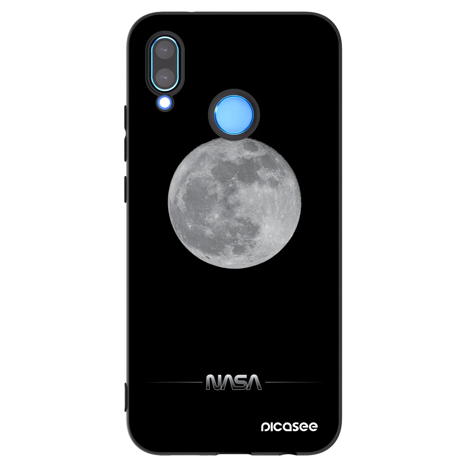 Picasee Μαύρη θήκη σιλικόνης για Huawei P20 Lite - Moon Minimal