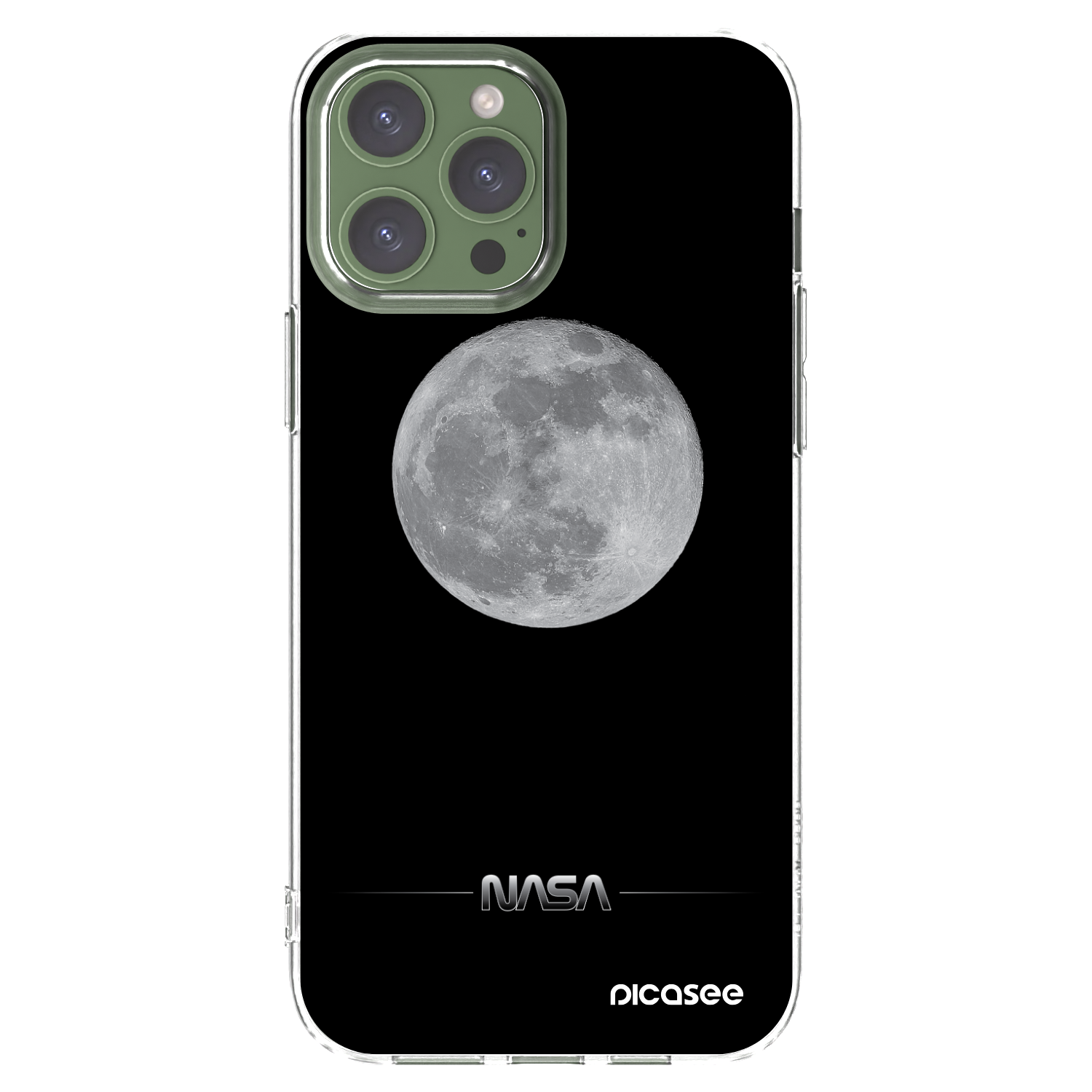 Picasee διαφανής θήκη σιλικόνης Apple iPhone 13 Pro Max - Moon Minimal