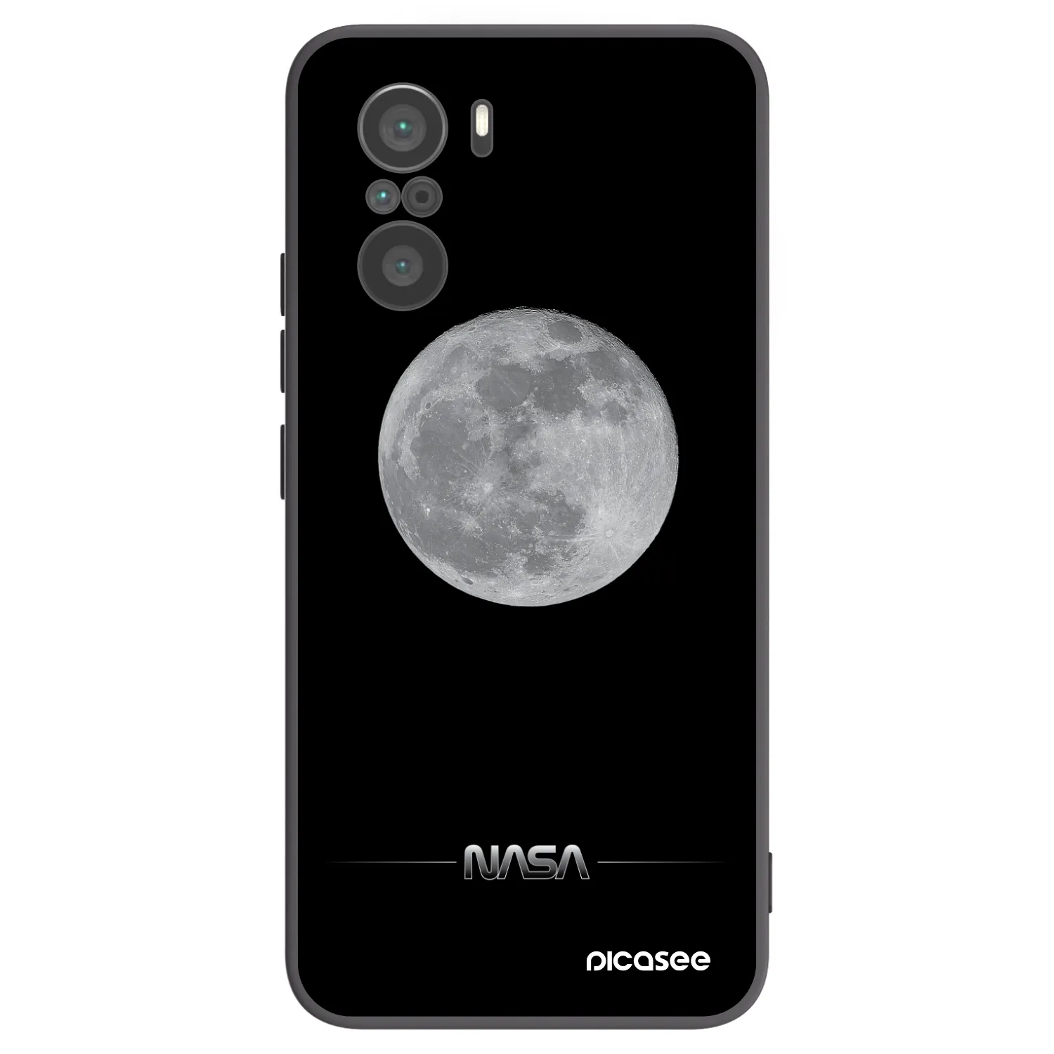 Picasee Μαύρη θήκη σιλικόνης για Xiaomi Poco F3 - Moon Minimal