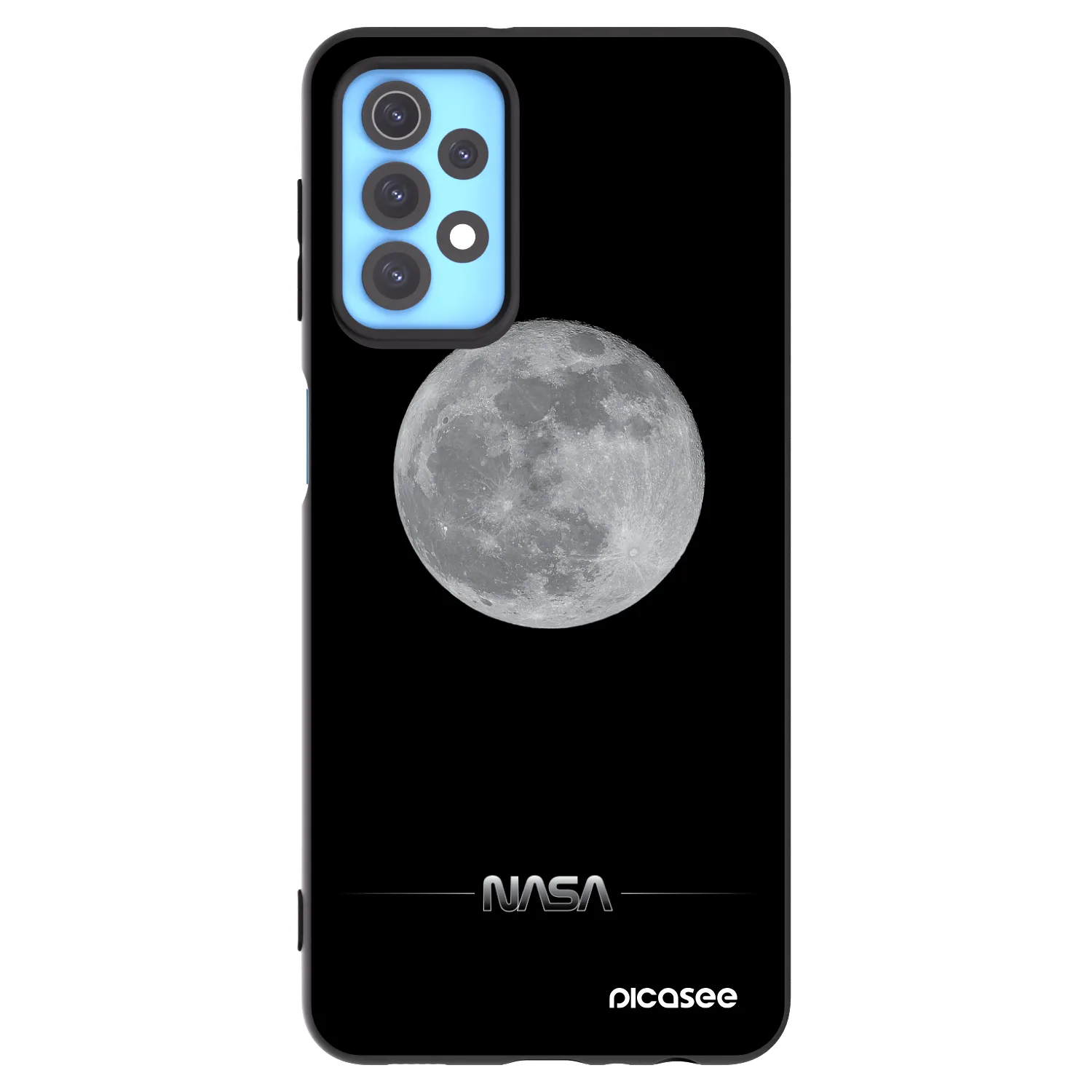 Picasee Μαύρη θήκη σιλικόνης για Samsung Galaxy A32 4G SM-A325F - Moon Minimal