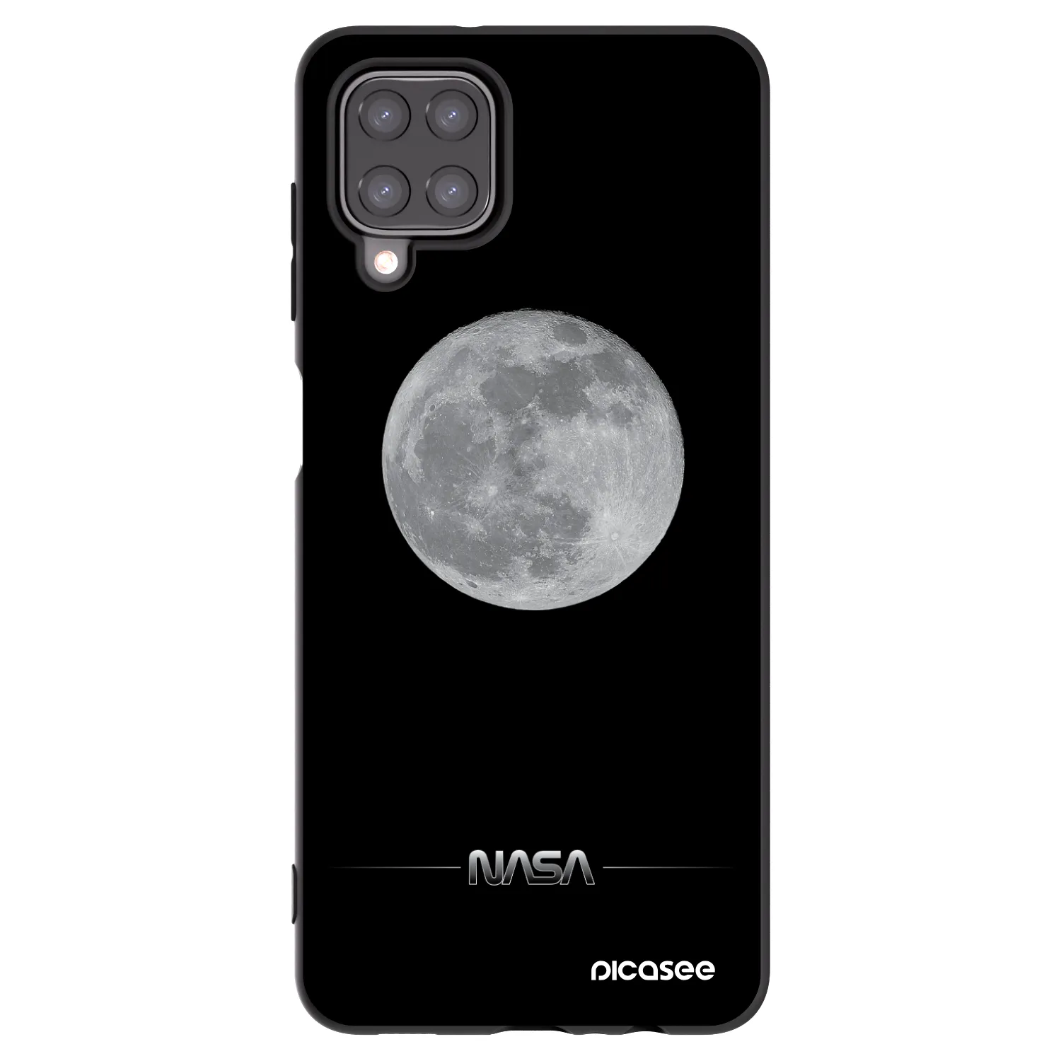 Picasee Μαύρη θήκη σιλικόνης για Samsung Galaxy M12 M127F - Moon Minimal