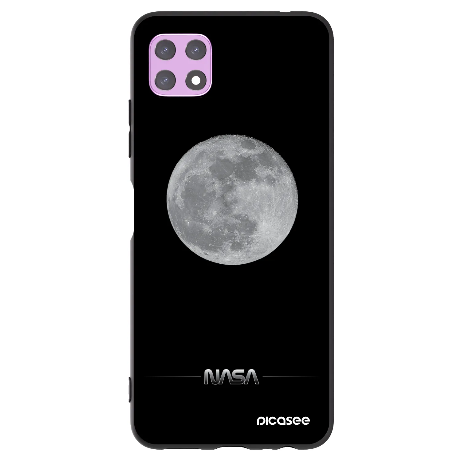 Picasee Μαύρη θήκη σιλικόνης για Samsung Galaxy A22 A226B 5G - Moon Minimal