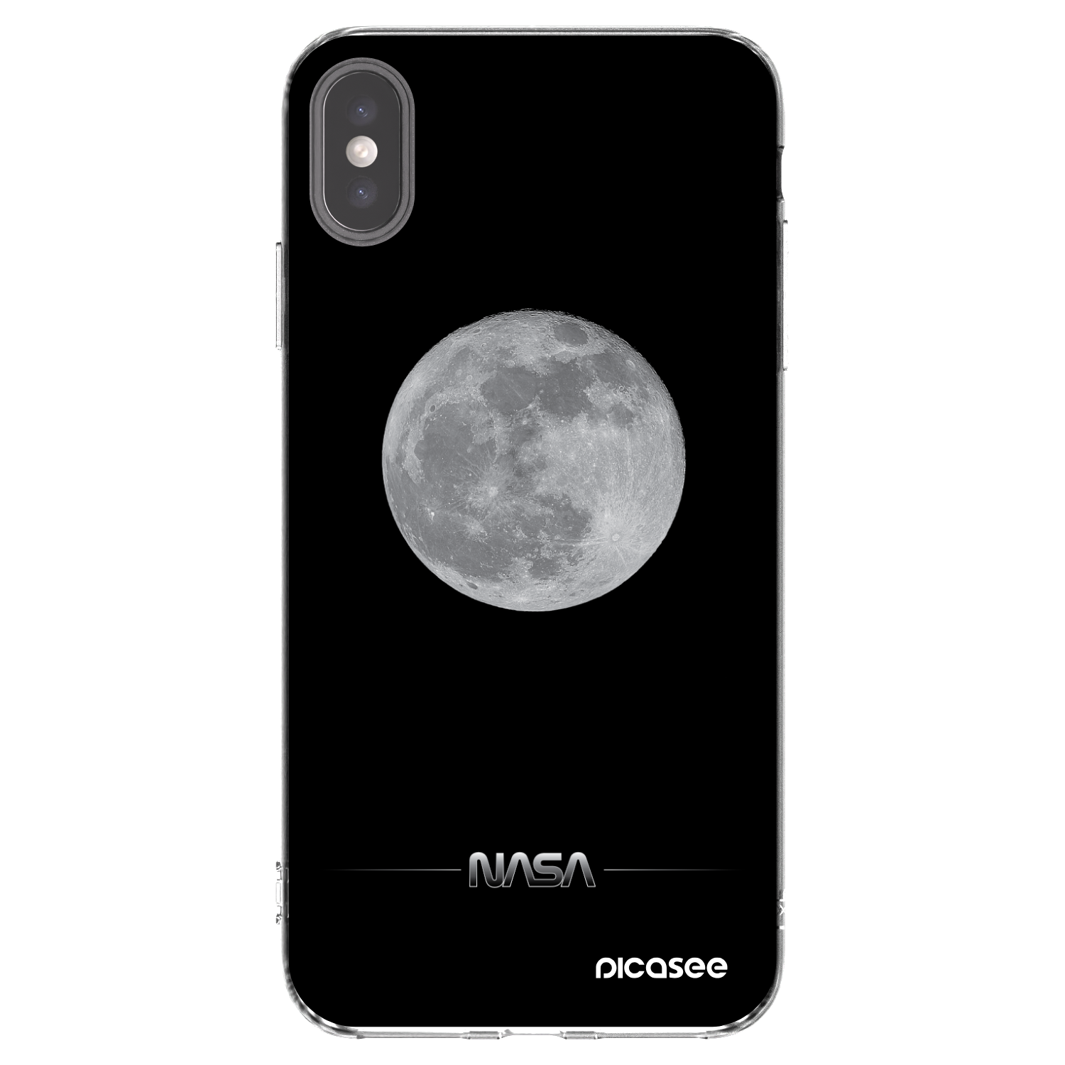 Picasee διαφανής θήκη σιλικόνης Apple iPhone XS Max - Moon Minimal