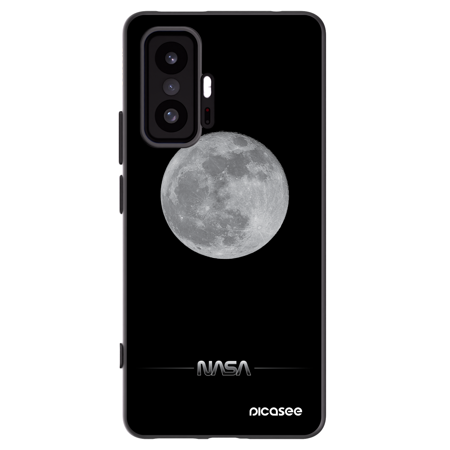 Picasee Μαύρη θήκη σιλικόνης για Xiaomi 11T Pro - Moon Minimal