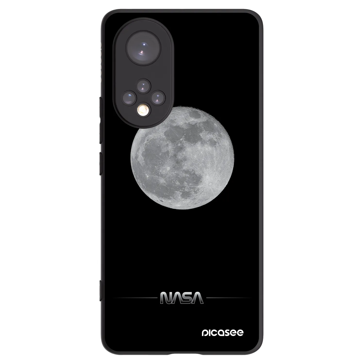 Picasee Μαύρη θήκη σιλικόνης για Honor 50 5G - Moon Minimal
