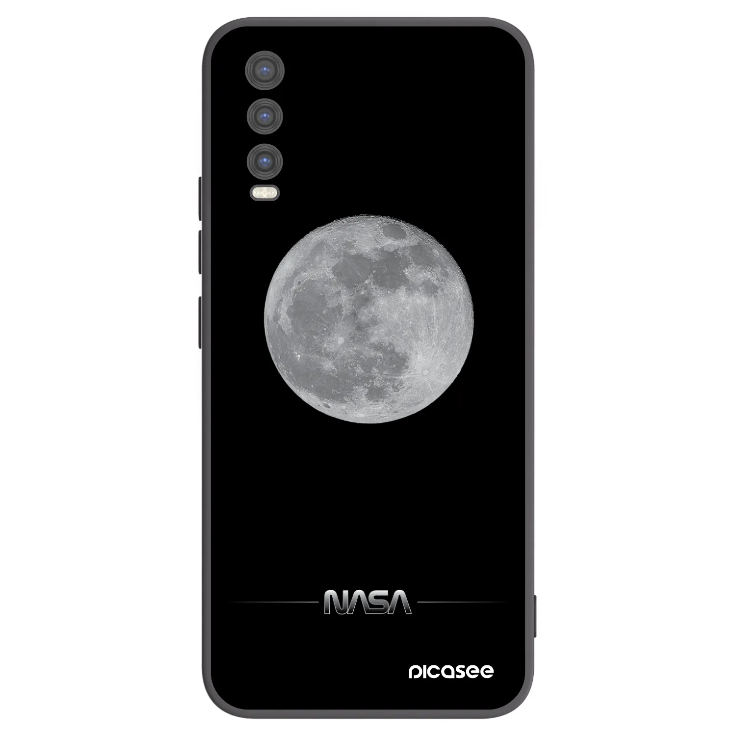 Picasee Μαύρη θήκη σιλικόνης για Vivo Y20s - Moon Minimal