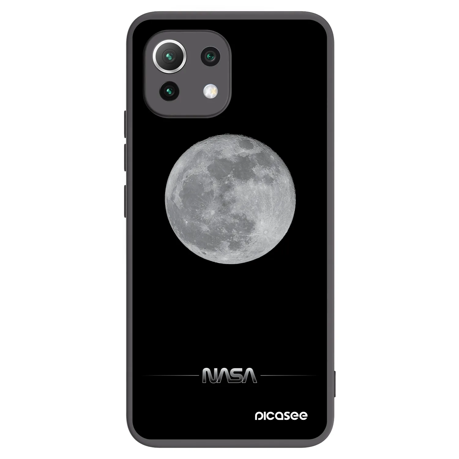 Picasee Μαύρη θήκη σιλικόνης για Xiaomi 11 Lite 5G NE - Moon Minimal