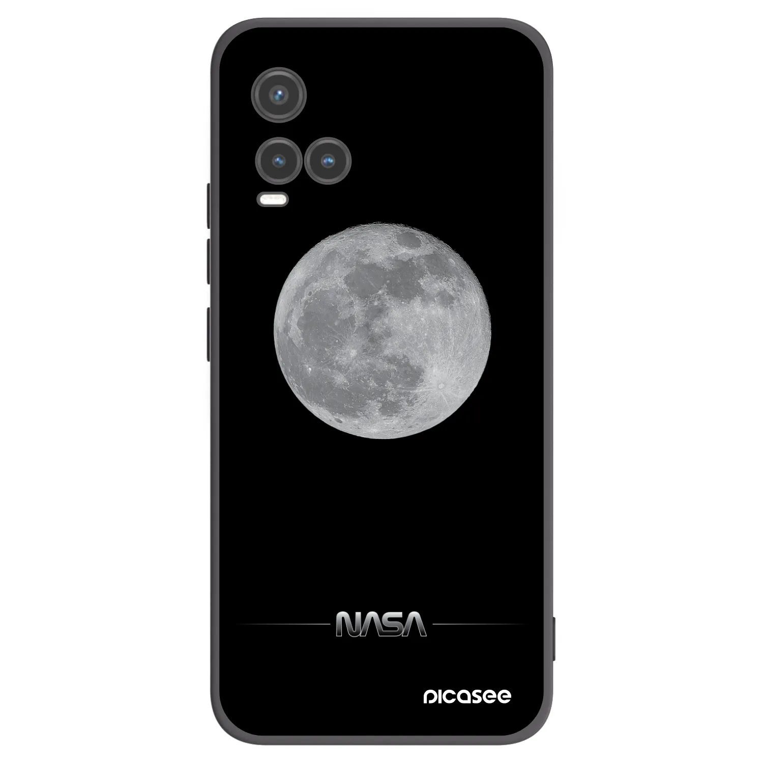 Picasee Μαύρη θήκη σιλικόνης για Vivo Y33s - Moon Minimal