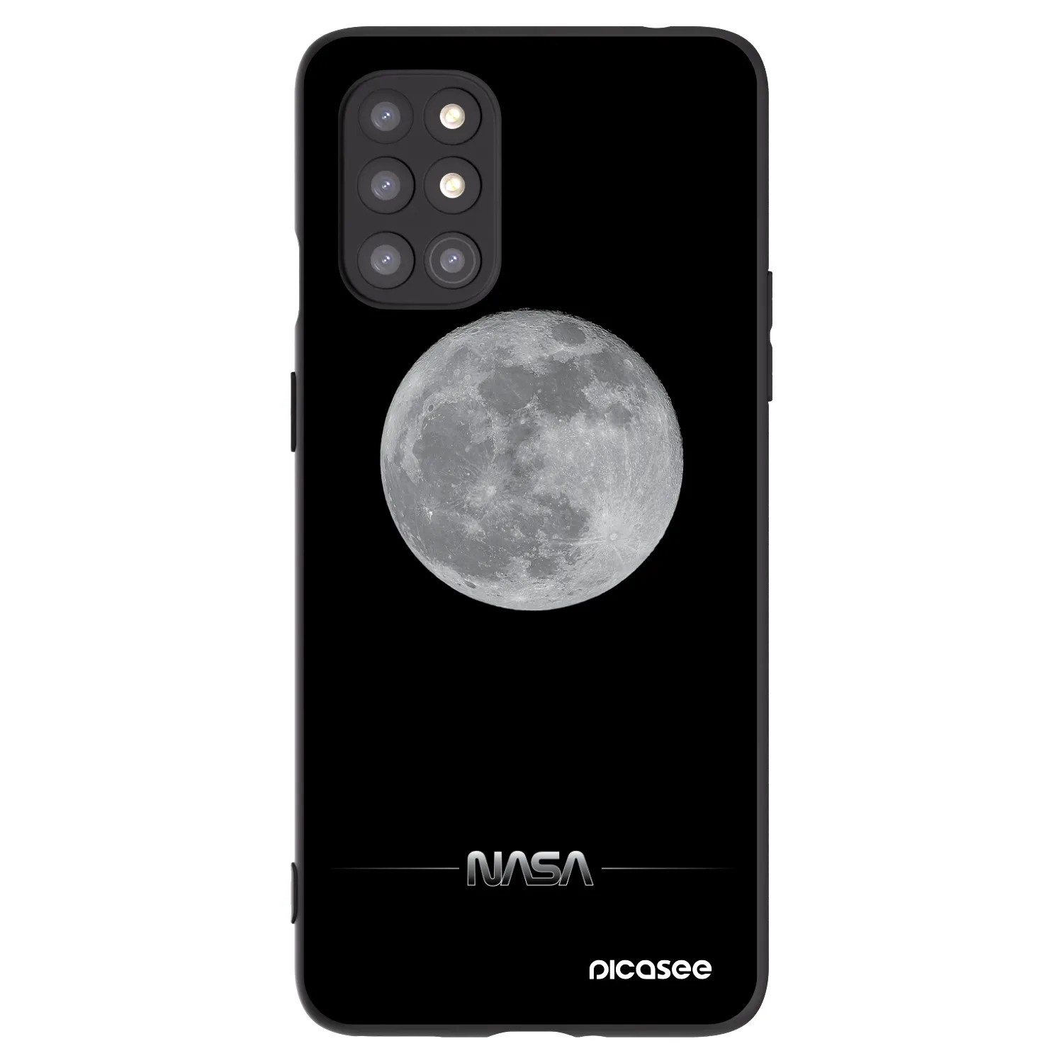 Picasee Μαύρη θήκη σιλικόνης για OnePlus 8T - Moon Minimal