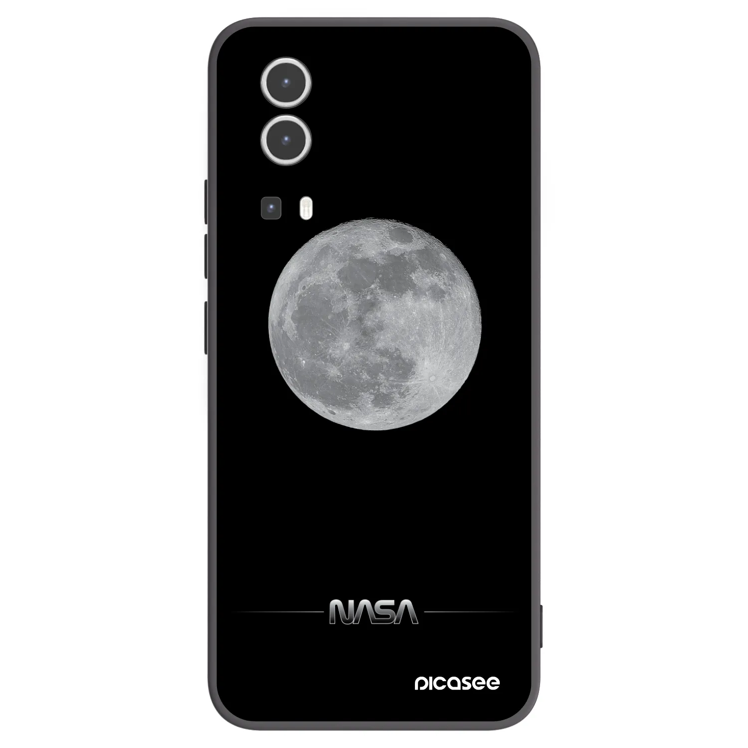 Picasee Μαύρη θήκη σιλικόνης για Vivo Y72 5G - Moon Minimal