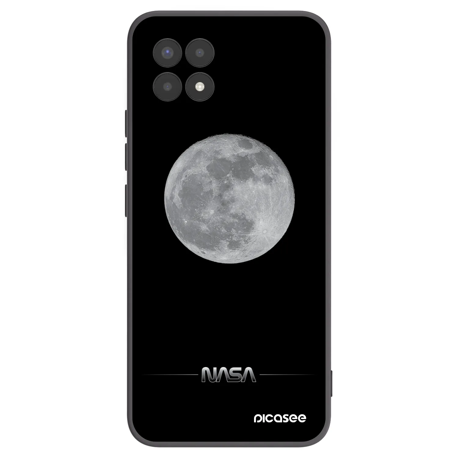 Picasee Μαύρη θήκη σιλικόνης για Realme 8i - Moon Minimal